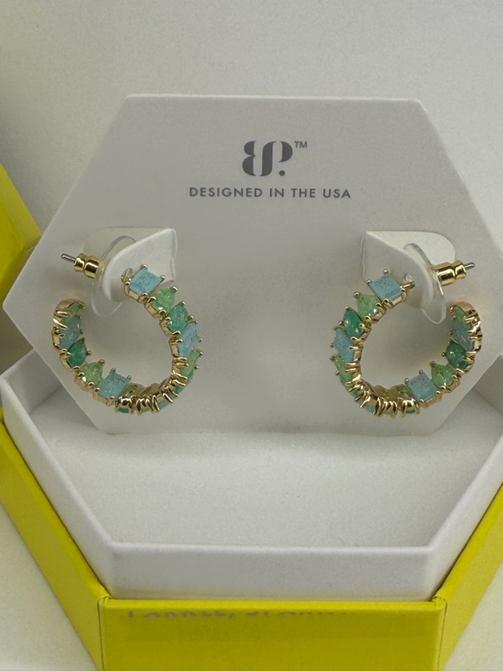 Bomb Party Jewelry BP OG Earrings Rare Unicorn The Layla Hoops NIB